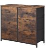 Wood Top Farmhouse Lightweight 6 Drawer Dresser