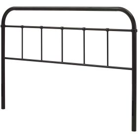 Headboard with Rounded Corners Full size Vintage Dark Brown Metal