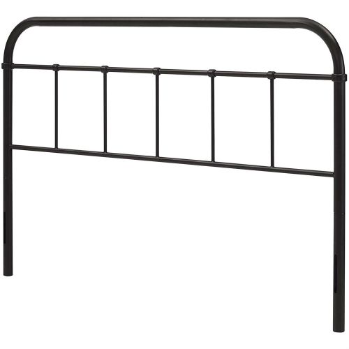 Headboard with Rounded Corners Full size Vintage Dark Brown Metal