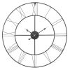 Wall Clock with Roman Numerals Round 24-inch Metal