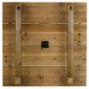 Wall Clock Industrial Style Square 27.5-inch Wood and Metal