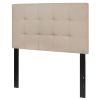 Headboard Twin size Modern Beige Taupe Fabric Upholstered Panel