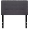 Headboard Twin size Modern Dark Grey Fabric Upholstered Panel