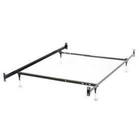 Adjustable Metal Bed Frame with Headboard and Footboard Brackets