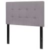 Headboard Twin size Upholstered Panel Light Grey