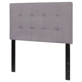 Headboard Twin size Upholstered Panel Light Grey