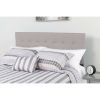 Headboard Twin size Upholstered Panel Light Grey