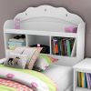 White Twin Bookcase Headboard