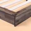 Bed Frame Twin Farmhouse Wood Industrial Low Profile Platform
