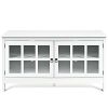 Entertainment Center TV Stand with Glass Panel Doors