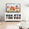 Entertainment Center TV Stand with Glass Panel Doors