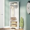 Entryway Corner Hall Tree White