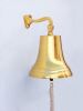 Brass Plated Hanging Ship's Bell 18""