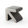 Modern Creative Upholstered Velvet Sofa Stool Kids Stool Shoe Bench Footrest Footstool Multifaceted Stool Ottoman Coffee Table Arrow Design Handicraft