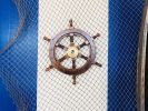 Deluxe Class Wood and Brass Decorative Ship Wheel 12""
