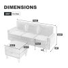 Upholstered Sectional Sofa Couch, L Shaped Couch With Storage Reversible Ottoman Bench 3 Seater for Living Room, Apartment, Compact Spaces, Fabric Bei