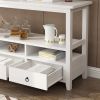 Console Table With 3 Drawers And Shelves