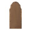 Framed Wall Mirror, Wood Arched Mirror with Decorative Window Look for Living Room, Bathroom, Entryway
