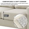 Upholstered Sectional Sofa Couch, L Shaped Couch With Storage Reversible Ottoman Bench 3 Seater for Living Room, Apartment, Compact Spaces, Fabric Bei