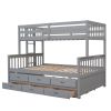 Bunk Bed with Trundle Twin Over Full