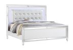 Sterling Queen 5 PC LED Bedroom set made with wood in White Color