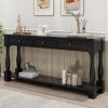 TREXM Console Table 63" Long Console Table with Drawers and Shelf for Entryway, Hallway, Living Room (Espresso, OLD SKU: WF193795AAB)