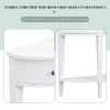 U-Style Modern Curved Console Table Sofa Table with 3 drawers and 1 Shelf for Hallway, Entryway, Living Room
