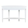 U-Style Modern Curved Console Table Sofa Table with 3 drawers and 1 Shelf for Hallway, Entryway, Living Room