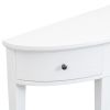 U-Style Modern Curved Console Table Sofa Table with 3 drawers and 1 Shelf for Hallway, Entryway, Living Room