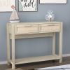 Console Table with 2 Drawers In Rattan