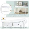 U-Style Modern Curved Console Table Sofa Table with 3 drawers and 1 Shelf for Hallway, Entryway, Living Room