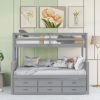 Bunk Bed with Trundle Twin Over Full