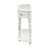 U_STYLE 52''Modern and Contemporary Curved Console Table Sofa Table Entryway Table for Hallway Living Room Bedroom with 4 Drawers and 1 Shelf