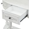 U_STYLE 52''Modern and Contemporary Curved Console Table Sofa Table Entryway Table for Hallway Living Room Bedroom with 4 Drawers and 1 Shelf