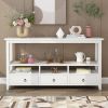 Console Table With 3 Drawers And Shelves