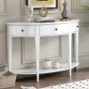 U-Style Modern Curved Console Table Sofa Table with 3 drawers and 1 Shelf for Hallway, Entryway, Living Room