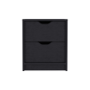 Stockley 3 Piece Bedroom Set, Nightstand + Dresser + Dresser, Black