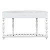U_STYLE 52''Modern and Contemporary Curved Console Table Sofa Table Entryway Table for Hallway Living Room Bedroom with 4 Drawers and 1 Shelf