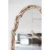 Framed Wall Mirror, Wood Arched Mirror with Decorative Window Look for Living Room, Bathroom, Entryway