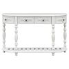 U_STYLE 52''Modern and Contemporary Curved Console Table Sofa Table Entryway Table for Hallway Living Room Bedroom with 4 Drawers and 1 Shelf