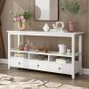 Console Table With 3 Drawers And Shelves