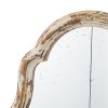 Framed Wall Mirror, Wood Arched Mirror with Decorative Window Look for Living Room, Bathroom, Entryway