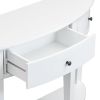 U-Style Modern Curved Console Table Sofa Table with 3 drawers and 1 Shelf for Hallway, Entryway, Living Room