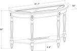 End Table with Storage Shelf Half Moon Glass