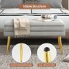 Velvet Upholstered Storage Bench with Removable Top