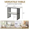 Entryway Table, Modern 42-Inch Console/Accent Table with Geometric Metal Legs, Faux Marble Narrow Wood Sofa,Foyer Table for Entrance, Living Room (Bla