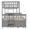 Bunk Bed with Trundle Twin Over Full