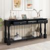 TREXM Console Table 63" Long Console Table with Drawers and Shelf for Entryway, Hallway, Living Room (Espresso, OLD SKU: WF193795AAB)