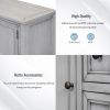 TREXM Cambridge Series Ample Storage Vintage Console Table with Four Small Drawers and Bottom Shelf for Living Rooms, Entrances and Kitchens (Antique