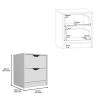 Raymer 2 Piece Bedroom Set, Nightstand + Dresser, White